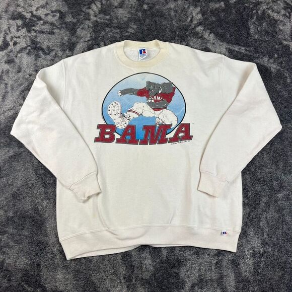 Vtg Russell Athletic 1989 Alabama Crimson Tide Crewneck Sweatshirt Elephant XL - Picture 1 of 15